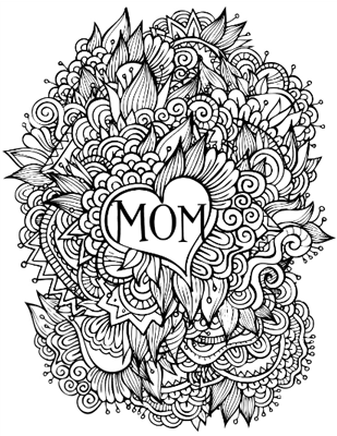 Download "Coloring Pagefor Mom" | Mother's Day Printable Card | Blue Mountain eCards