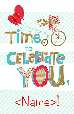"Celebration Time" | Birthday Printable Card | Blue Mountain eCards
