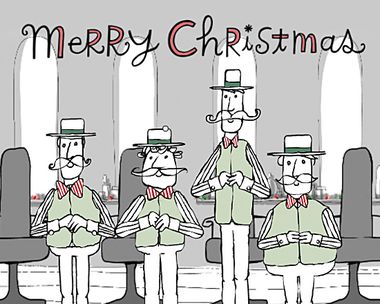 Merry Quartet Interactive Christmas eCards