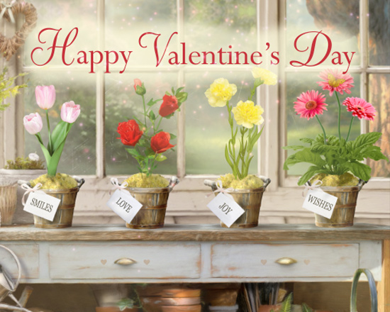 "Valentine's Day Garden Interactive" | Valentine's Day eCard | Blue