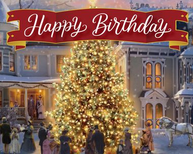 "White Christmas" Birthday (Personalize) Christmas eCards
