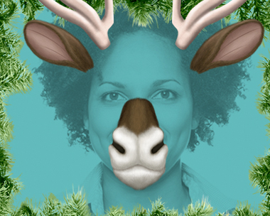 Reindeer Add-A-Photo (Personalize) Christmas eCards