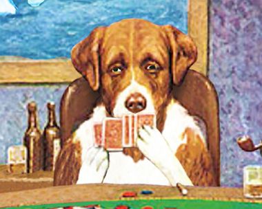 Talking Poker Dog Father's Day (Personalize) Father's Day eCards