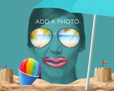 Beach Add-a-Photo (Personalize) Summer eCards