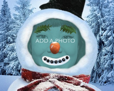 Snowman Add-A-Photo (Personalize) Christmas eCards