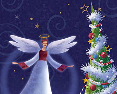 Angel Gifts ("The First Noel") Christmas eCards