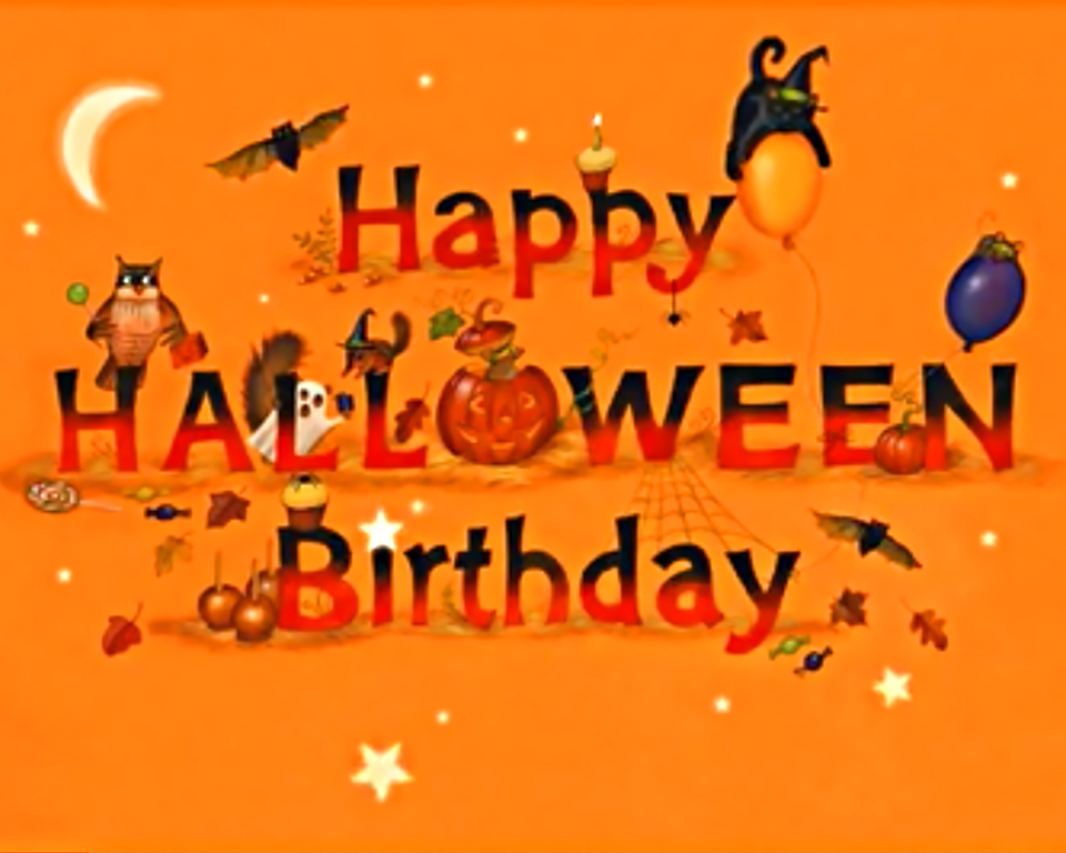 Happy Birthday Halloween Backdrop Halloween Birthday Party Background Pumpkin Ghost Spooky 
