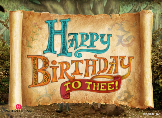 Medieval Birthday Video Ecard Personalized lyrics 