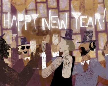 Jazzy New Year (Famous Tune) New Year's Day eCards