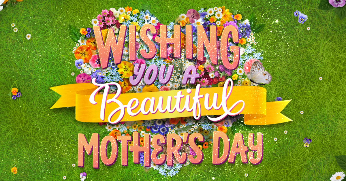 "A Beautiful Mother's Day (Famous Tune)" Mother's Day eCard Blue