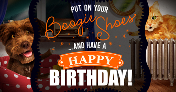 ""Boogie Shoes" Birthday (Famous Song)" | Halloween eCard | Blue