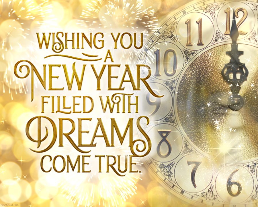 "New Year Wishes" ecard Blue Mountain