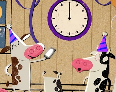 Party 'til the Cows Come Home New Year New Year's Day eCards
