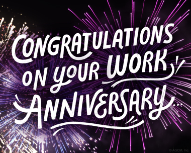 Work Anniversary Congratulations