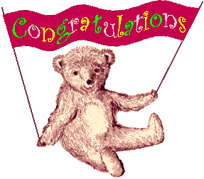 Teddy bear: Congrats