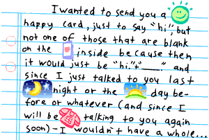 letter with pics