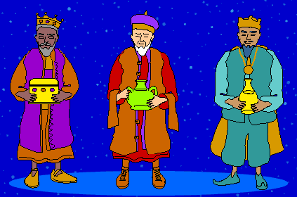 3 Kings, bearing gifts