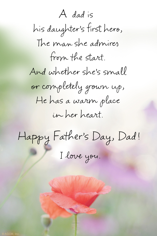  A Father s Day Poem From Daughter Ecard Blue Mountain