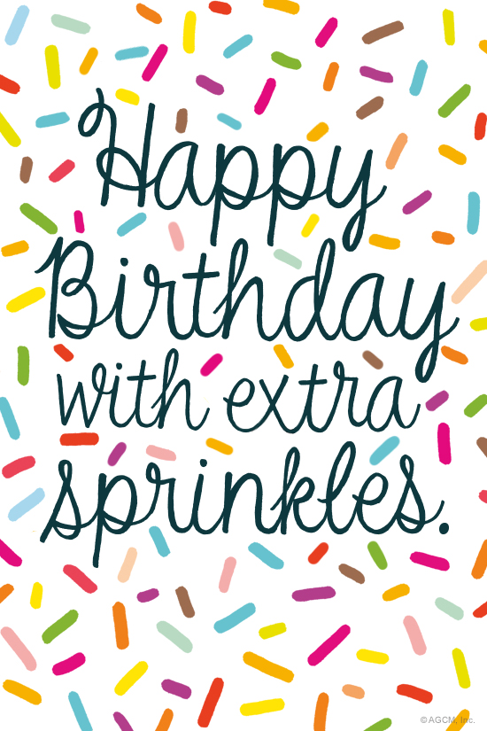 "Extra Sprinkles Quote" | Birthday eCard | Blue Mountain eCards
