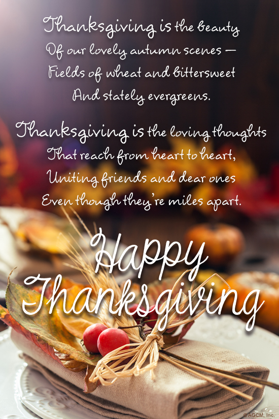 thanksgiving poems for friends