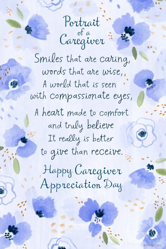Caregiver Appreciation Poems