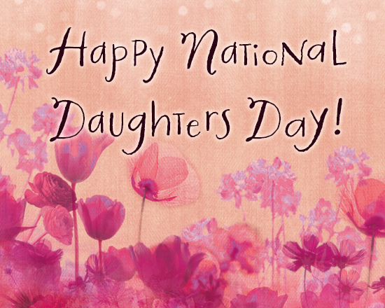 "National Daughters Day 9/26" Seasons eCard Blue