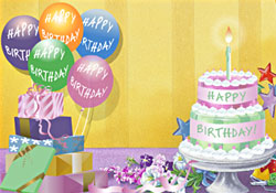 Happy Birthday! Birthday Wishes e-card by Jacquie Lawson