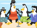 Bee-Bop Penguins Surf's Up Song Have a Nice Day eCards