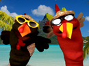 Turkey Puppet Duet Thanksgiving eCards