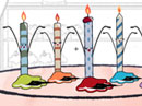Can-Can Candles Birthday eCards