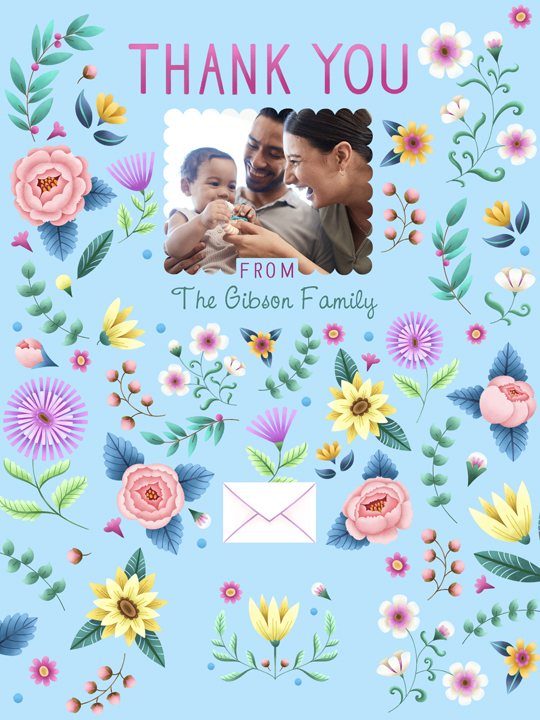 Floral Thank You Pics & Wishes artwork