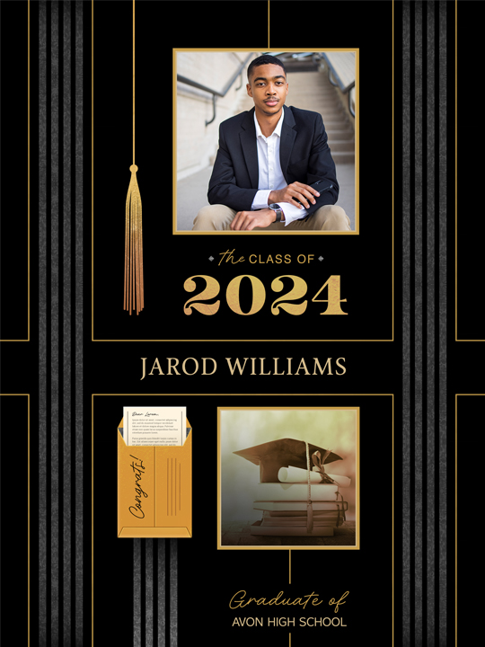 Gold Tassel Graduation Pics & Wishes artwork