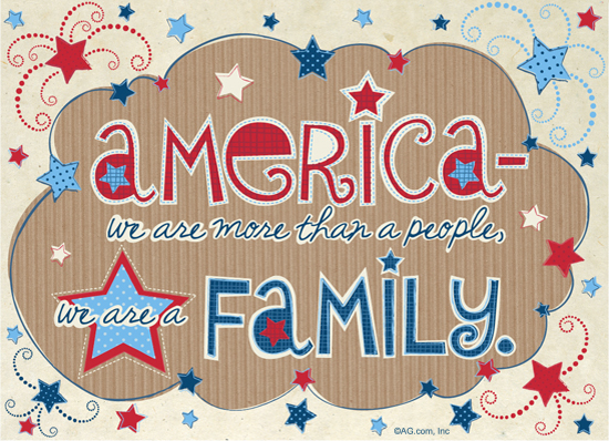 America is Family Ecard (Postcard) artwork