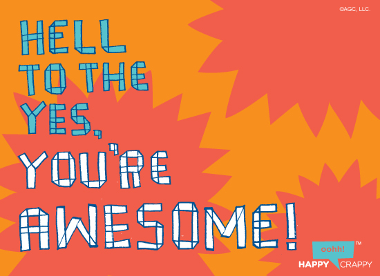 Youre Awesome Postcard Congratulations Ecard American Greetings 