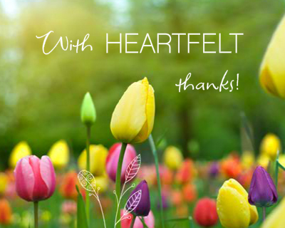 Heartfelt Thanks Reply Card" | Postcards | Blue Mountain