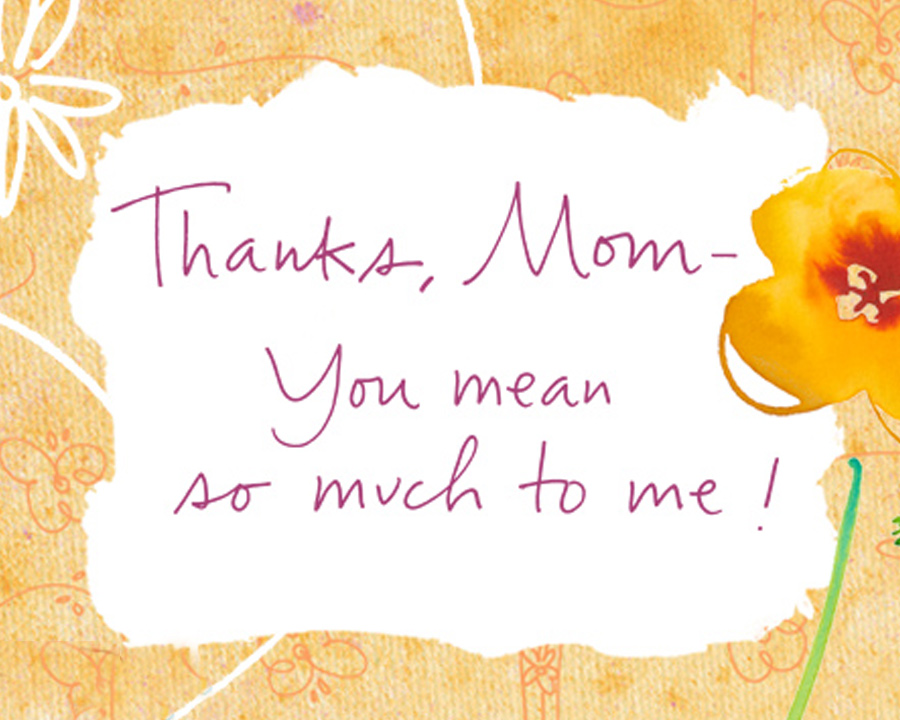 Thanks Mom Reply Card Thank You Postcard Blue Mountain Ecards