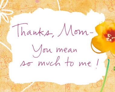 Thanks Mom Reply Card