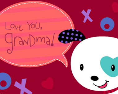 Love You Grandma Reply Card
