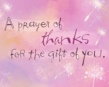 Prayer of Thanks Reply Card