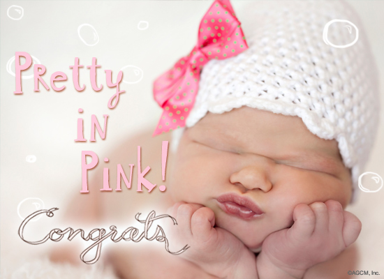 Pretty In Pink Ecard (postcard) 