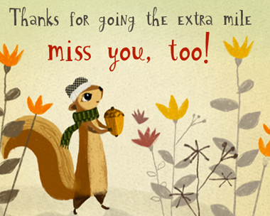 Miss You Too Reply Card