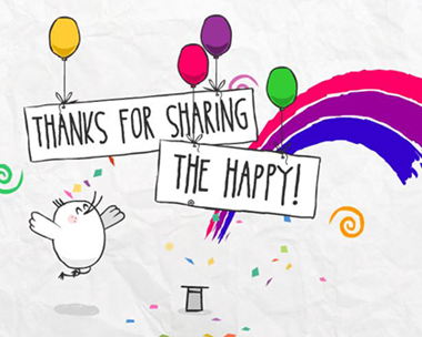 Sharing the Happy Reply Card