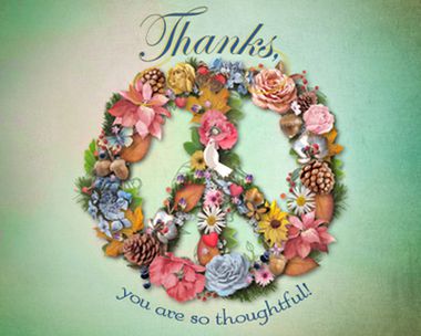 Peaceful Wishes Reply Card