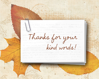 Kind Words Reply Card