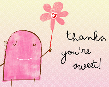 You're Sweet Reply Card