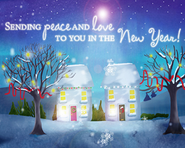 Peace and Love Reply Card