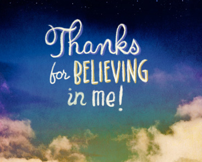 "Believing In Me Reply Card" | Postcards | Blue Mountain