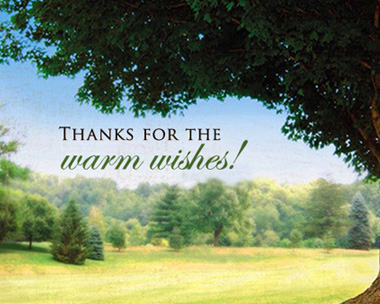 Warm Wishes Reply Card