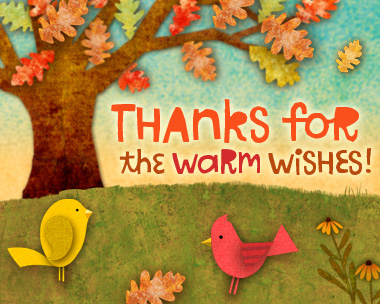 Warm Wishes Reply Card