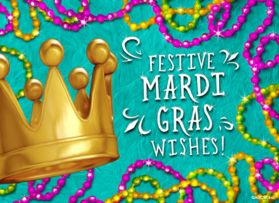 It's Mardi Gras! Ecard (Postcard) artwork
